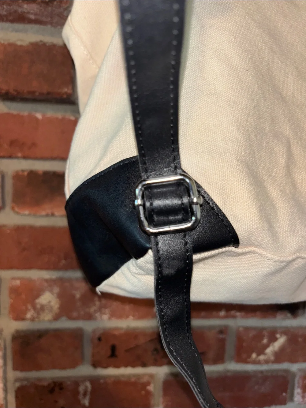 Deux Lux Demi Two-Tone Cream and Black Mini Backpack